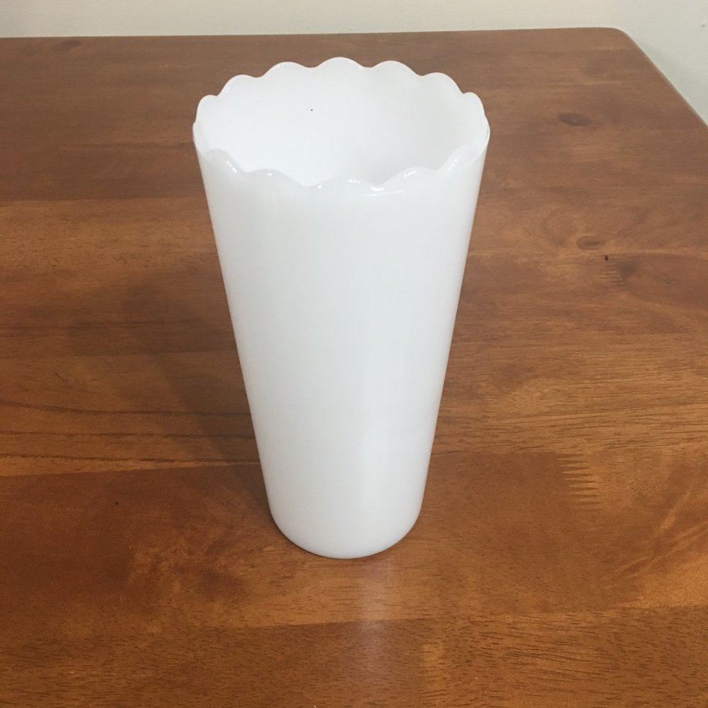 White Glass Vase